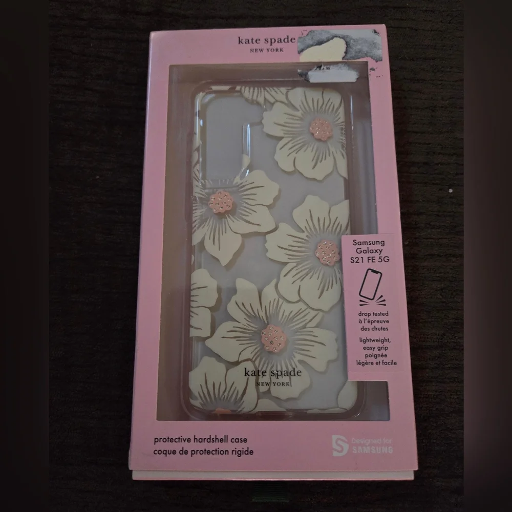 Kate Spade Samsung Galaxy S21 FE 5G Defensive Hardshell Case - Hollyhock Floral‎